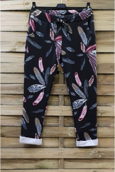 PANTS JOGG 0665 BLACK FEATHERS