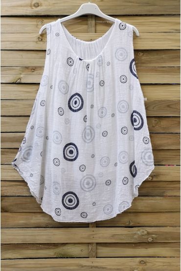 TOP WIDE PRINTS 0675 WHITE