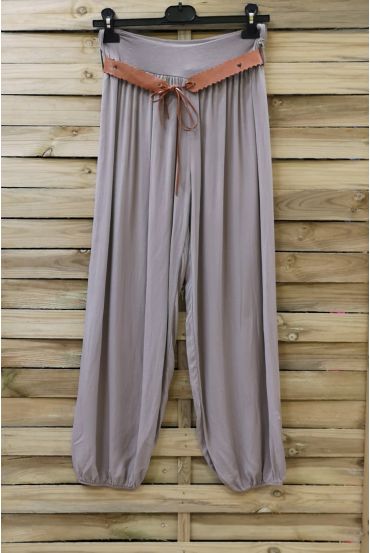 LOT 2 X HOSE + GÜRTEL 0690 TAUPE