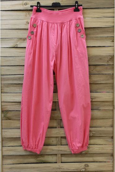 PANTALON BOUTONS 0689 CORAIL