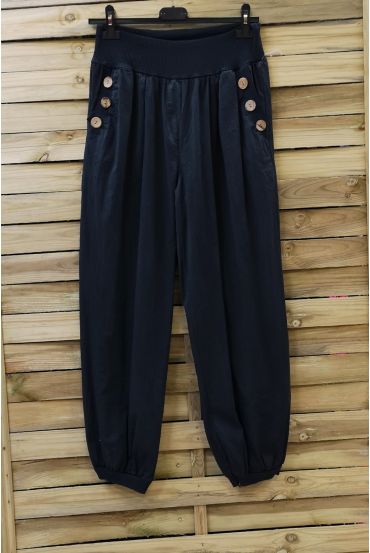 PANTALON BOUTONS 0689 NOIR