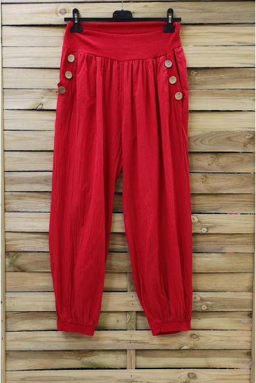 PANTALONES DE BOTONES 0689 ROJO