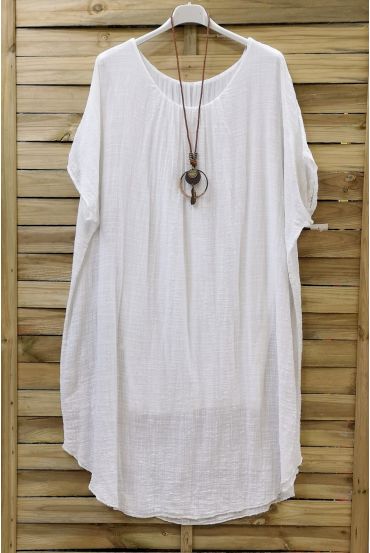 DRESS LOOSE-0678 WHITE