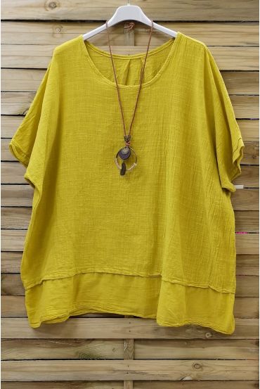 LARGE SIZE TUNIC BI-MATTER 0679 YELLOW