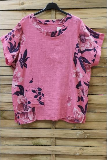 LARGE SIZE TUNIC PRINTED 0688 PINK