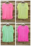 LOS 4 T-SHIRTS NEON-PAILLETTEN-0663