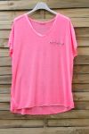 LOT 4 T-SHIRTS FLUO PAILLETTES 0663