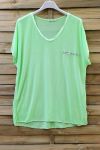 LOT 4 T-SHIRTS FLUO PAILLETTES 0663