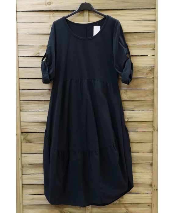 KLEID GESCHNITTEN 0694 SCHWARZ