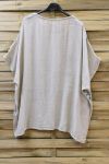 TUNIC BAGGY LINEN 0698 BEIGE