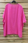 TUNIC BAGGY LINEN 0698 FUSHIA