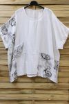 TUNIC BAGGY LINEN 0698 WHITE