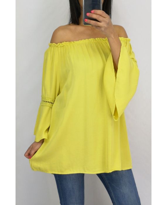 TUNIC SLEEVES LACE 0702 YELLOW