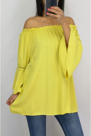 TUNIC SLEEVES LACE 0702 YELLOW