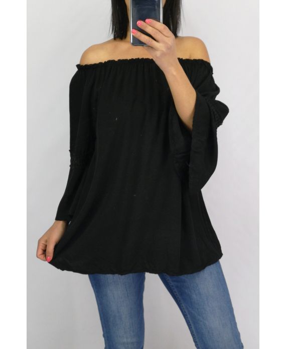 TUNIC SLEEVES LACE 0702 BLACK