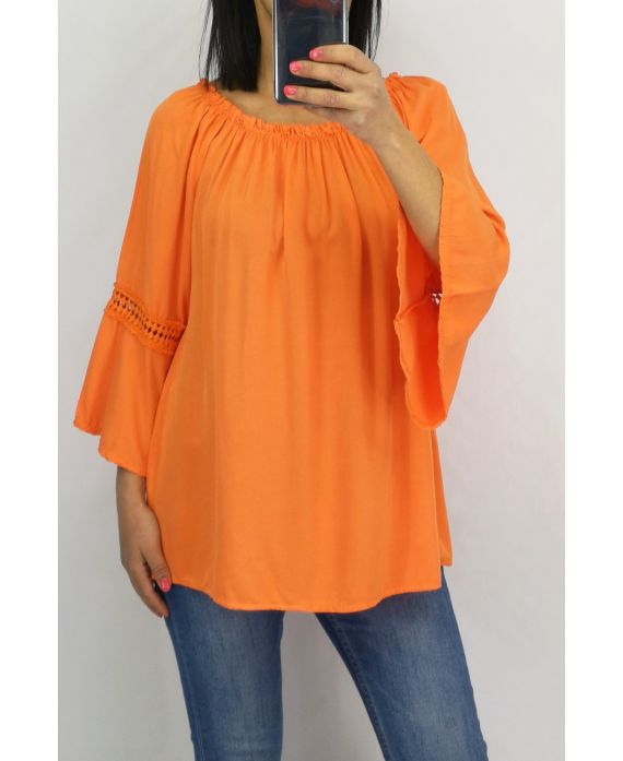 TUNIC SLEEVES LACE 0702 ORANGE