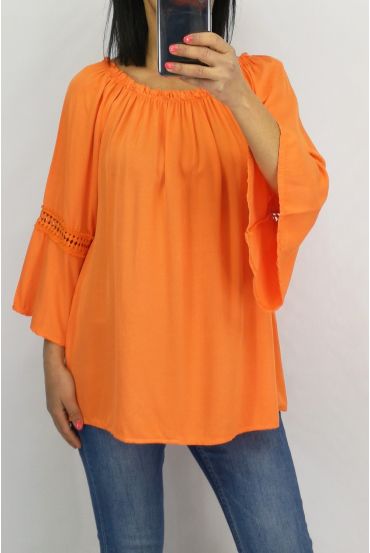 TUNIC SLEEVES LACE 0702 ORANGE