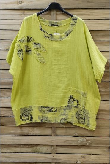 TUNIC BAGGY LINEN 0696 GREEN ANISE