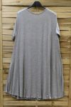 LARGE SIZE DRESS 2 POCKETS 0721 GRAY