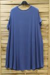 GRANDE TAILLE ROBE 2 POCHES 0721 BLEU