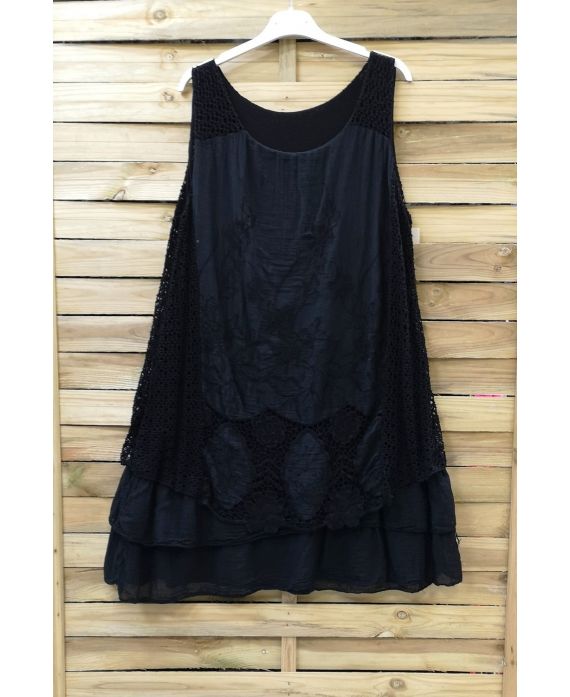 TUNIC DRESS LACE 0707 BLACK