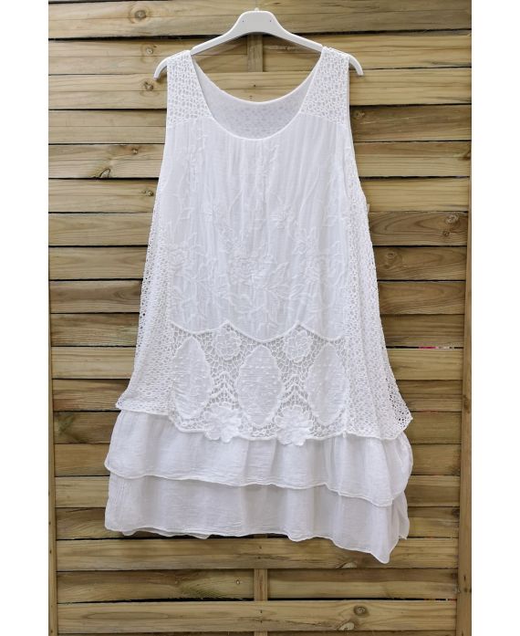 TUNIC DRESS LACE 0707 WHITE