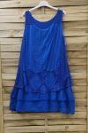 KLEID TUNIKA SPITZE 0707 ROYAL BLAU