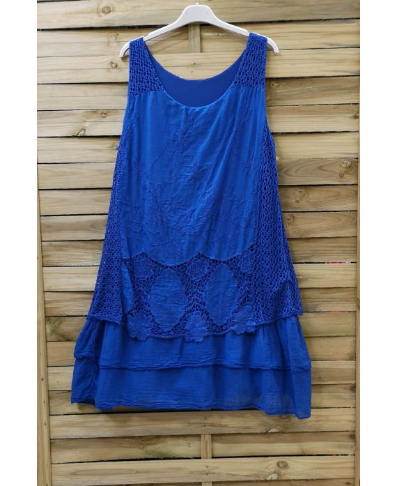 TUNIC DRESS LACE 0707 ROYAL BLUE