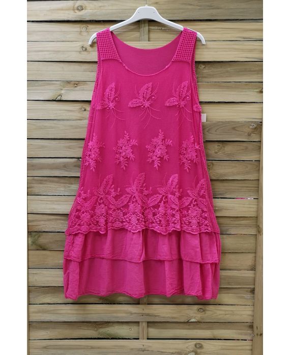 KLEID TUNIKA SPITZE 0708 FUSHIA