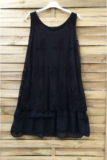 KLEID TUNIKA SPITZE 0708 SCHWARZ