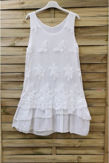 TUNIC DRESS LACE 0708 WHITE