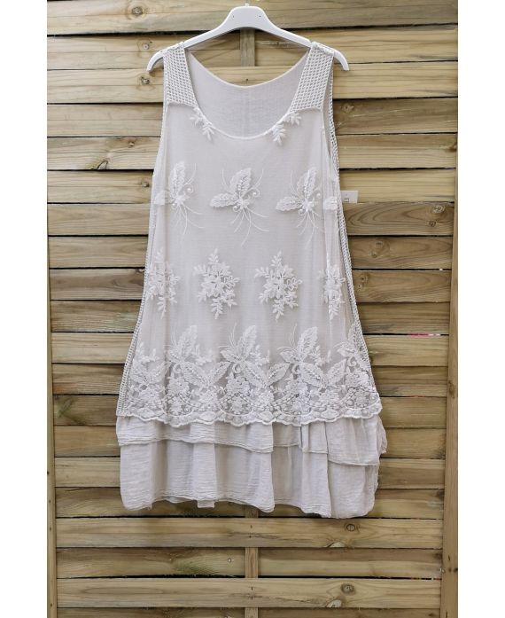 TUNIC DRESS LACE 0708 BEIGE