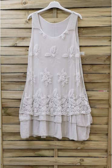 TUNIC DRESS LACE 0708 BEIGE