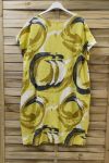 ROBE EN LIN 2 POCHES 0711 JAUNE