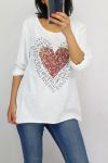 T-SHIRT CORAZÓN 0728 BLANCO