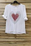 T-SHIRT CORAZÓN 0728 BLANCO