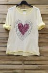 T-SHIRT CORAZÓN 0728 AMARILLO