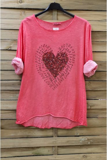 T-SHIRT HART 0728 KORAAL