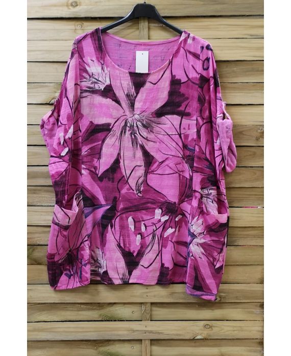 TUNIC LOOSE-FITTING PRINTED 0724 FUSHIA