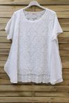 TUNIC WIDE LACE 0709 WHITE