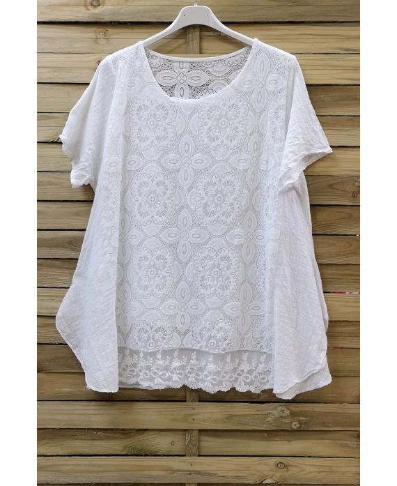 TUNIC WIDE LACE 0709 WHITE