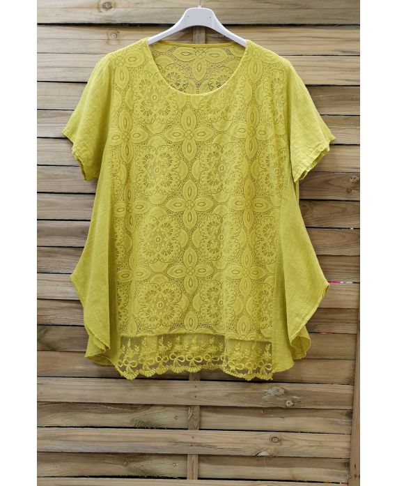 TUNIC WIDE LACE 0709 YELLOW