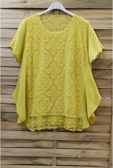 TUNIC WIDE LACE 0709 YELLOW