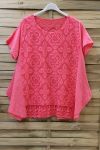 TUNIC WIDE LACE 0709 CORAL