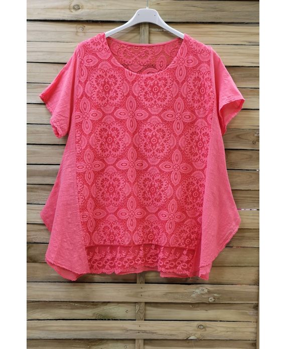 TUNIC WIDE LACE 0709 CORAL