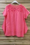 TUNIC WIDE LACE 0709 CORAL