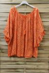 TUNIC IN LINEN OVERSIZE 0715 ORANGE