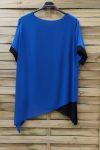 LARGE SIZE TUNIC + NECKLACE 0717 ROYAL BLUE