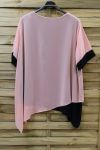 LARGE SIZE TUNIC + NECKLACE 0717 PINK