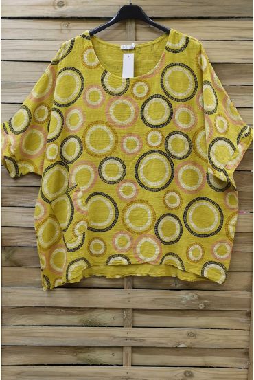 TUNIC LOOSE-FITTING PRINTED 0723 YELLOW